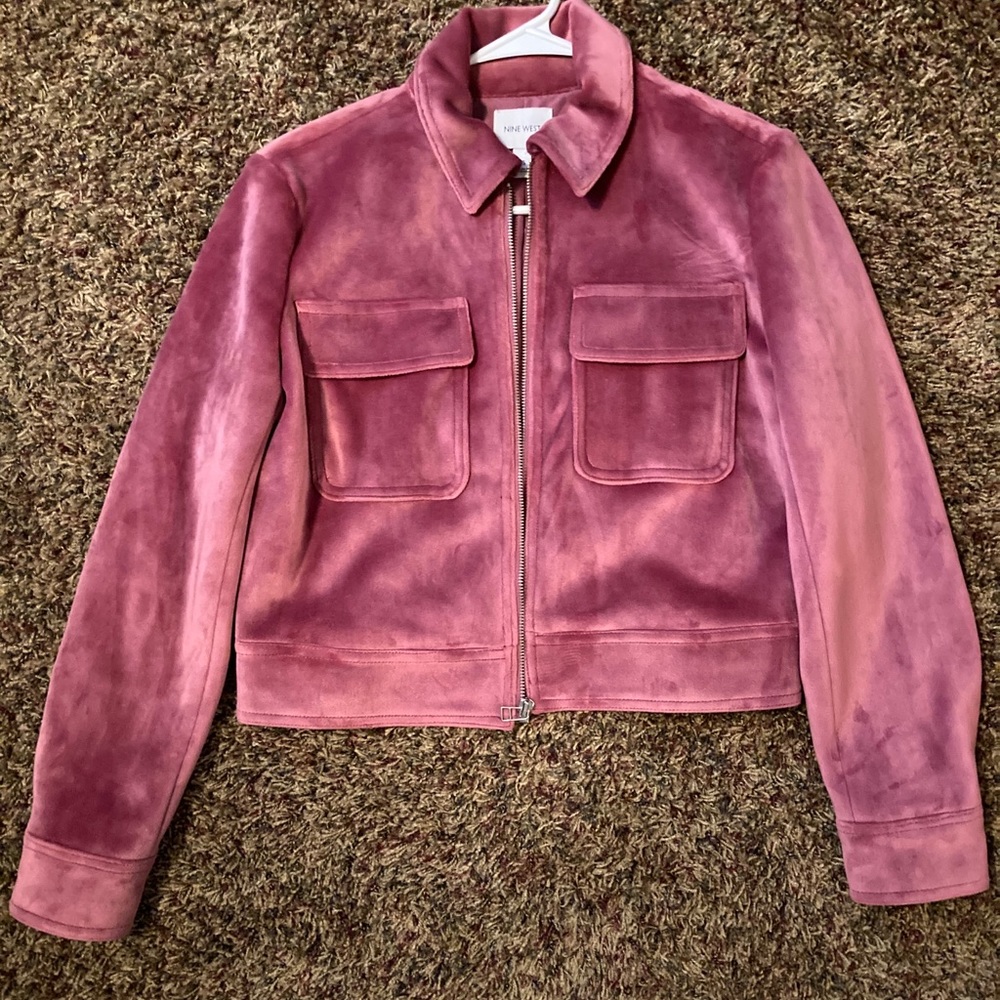 Nine West Pink Velvet Jacket